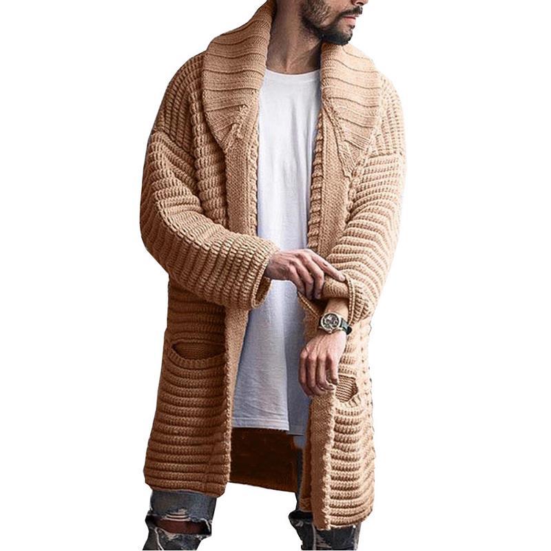 Men's Long Sleeve Cardigan Sweater Jacket