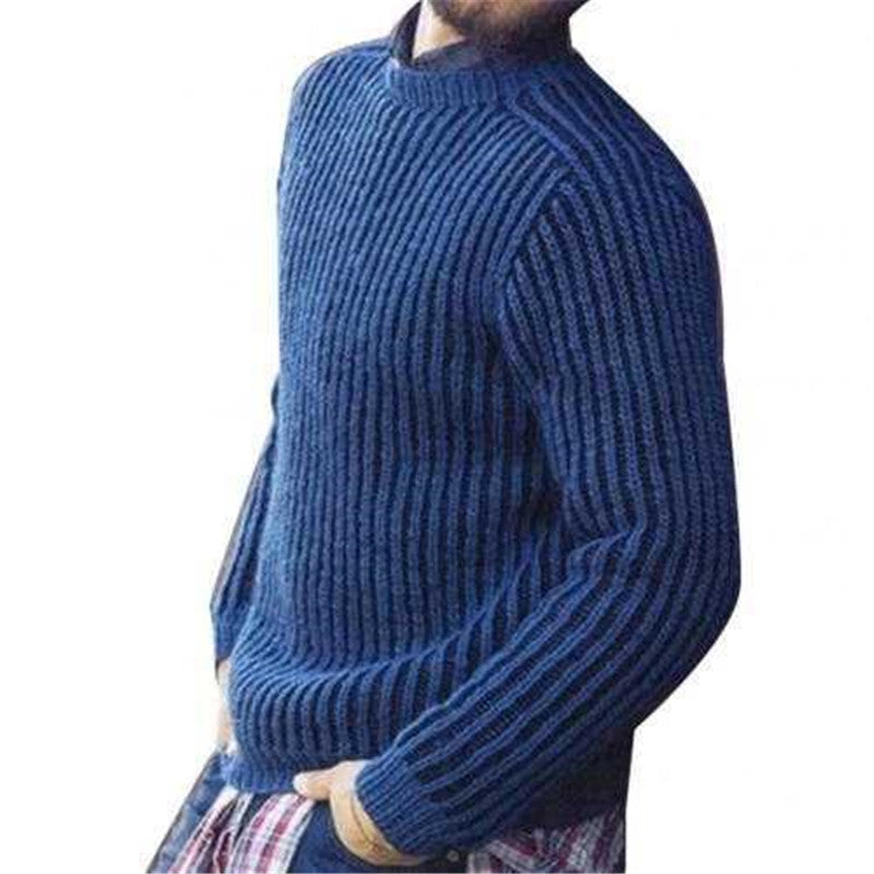 maglione caldo blu da uomo