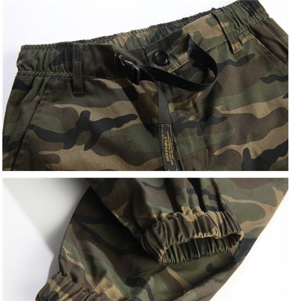 Mens Jogger Harem Pants Street Style Camouflage Slim Fit Trousers