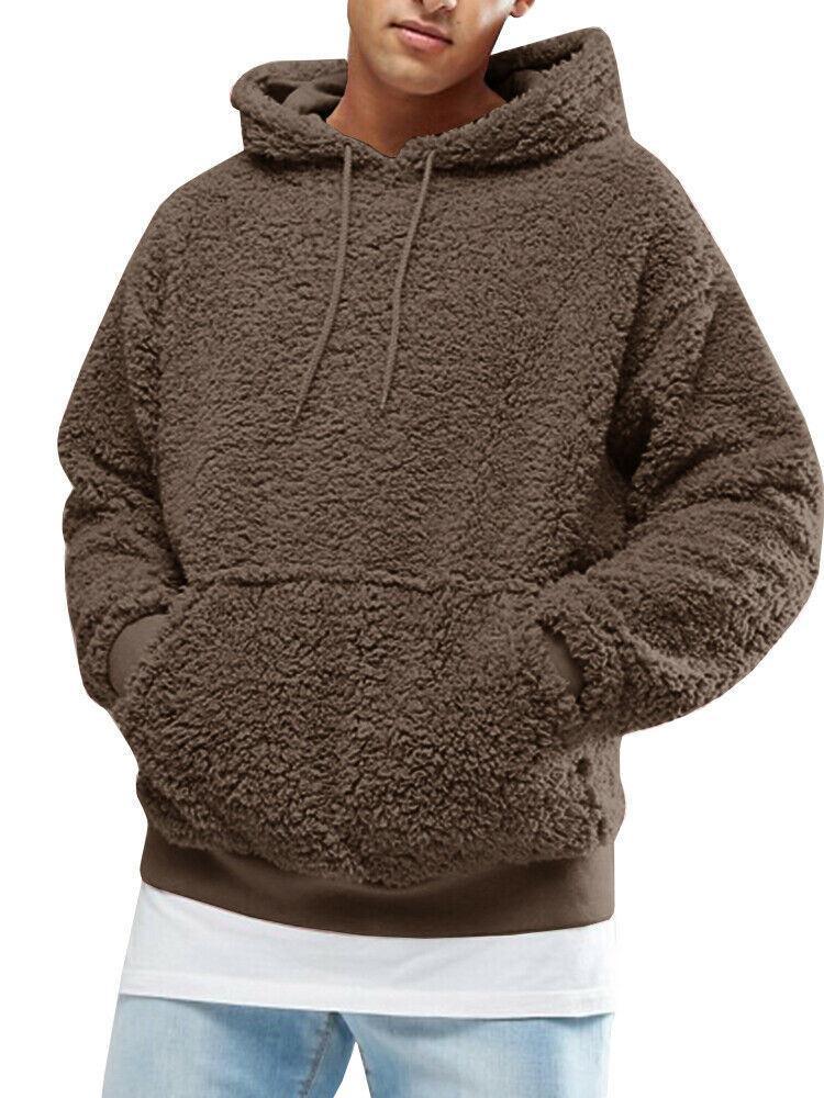 Men's Plus Velvet Thick Hooded Sweater