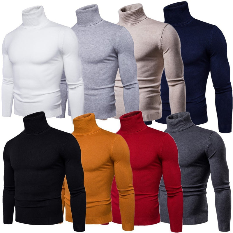 Winter Warm Basic Thermal Turtleneck Sweater Men