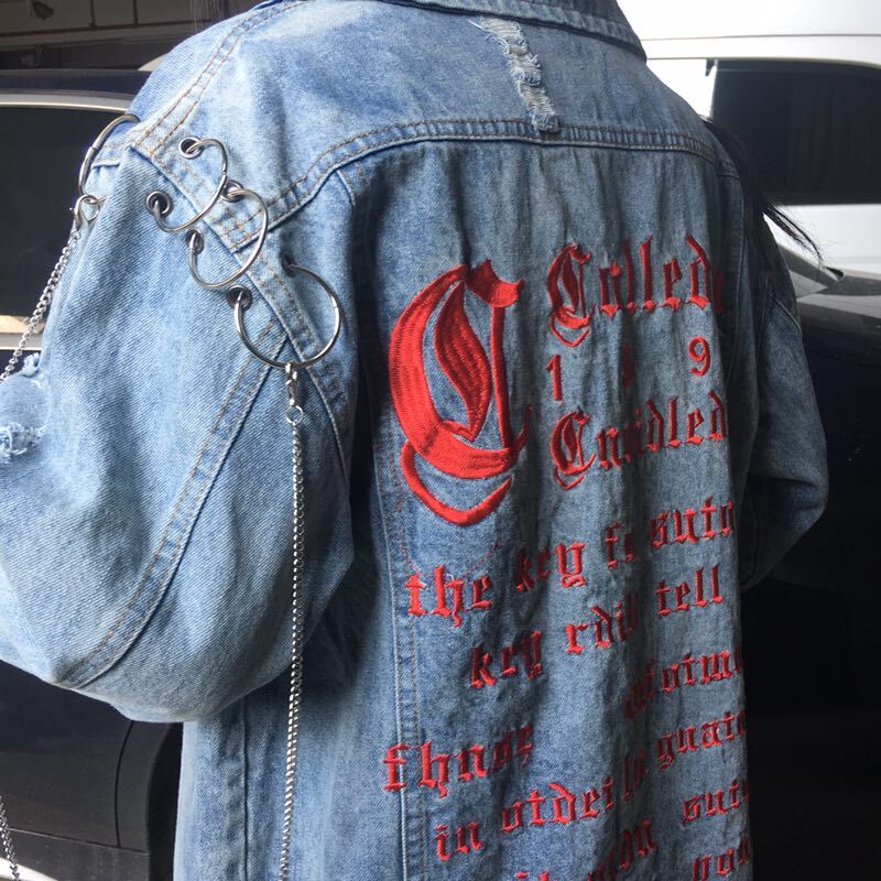 EMBROIDERY DENIM JACKET MEN