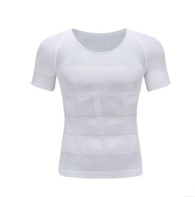 Male Chest Compression T-shirt Fitness Hero Belly Buster Slimming t-shirt