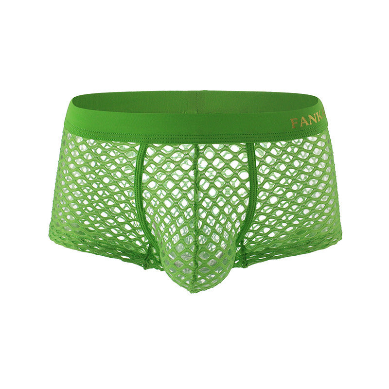 Fishnet Men's Underwear Large Mesh U Convex Transparent Cutout Shorts