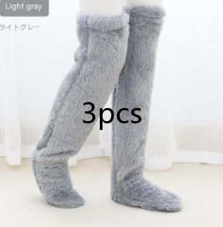 Over Knee High Fuzzy Long Socks Winter Warm Cold Leg Knee Joint Cold-proof Stockings