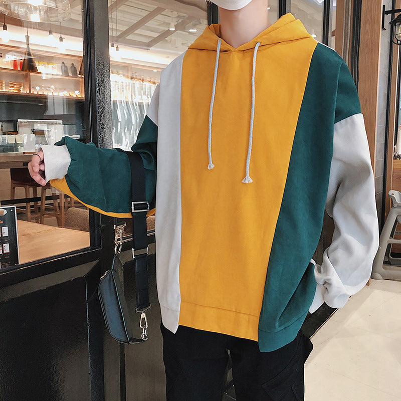 Loose Color Block Hoodie