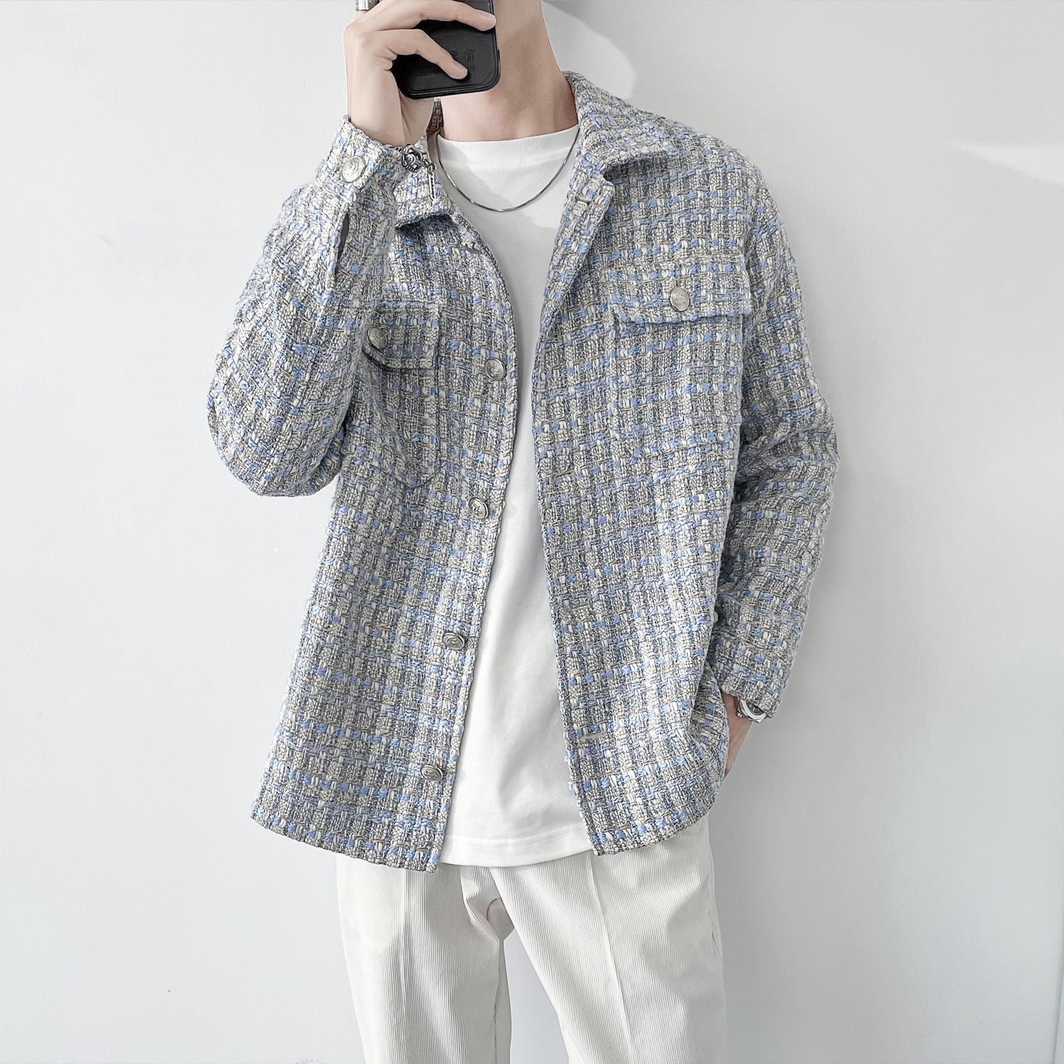 Casual Fragrance double pocket Jacket Men