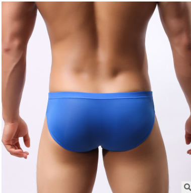 Ultra-thin Transparent Ice Silk Men's Briefs