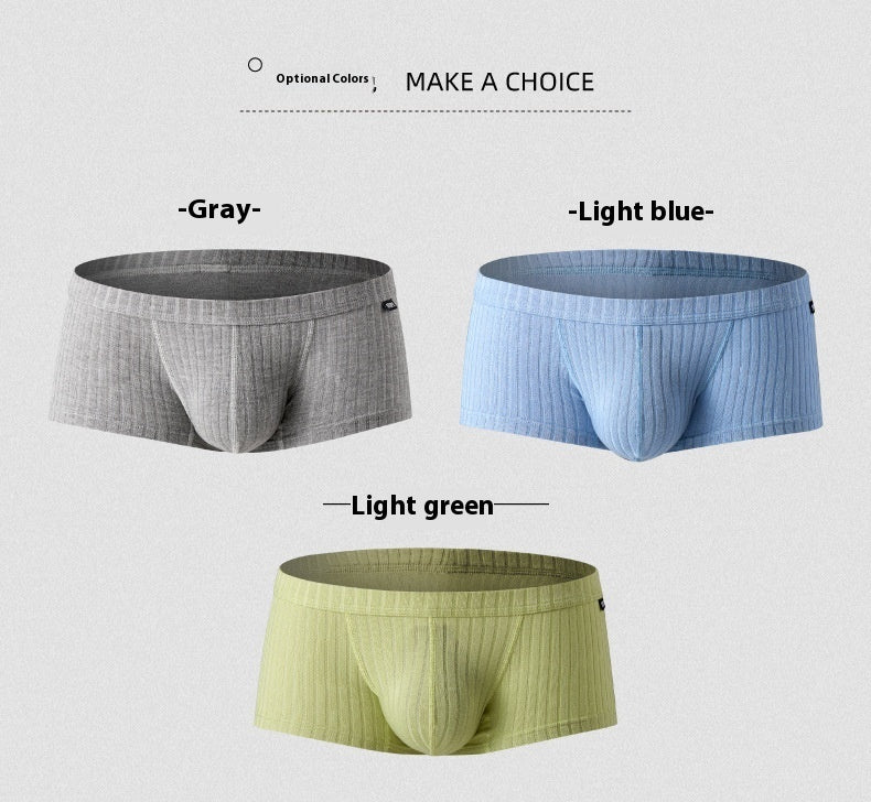 Men's Low Waist Single Layer U Convex Boxer Shorts Sports Breathable