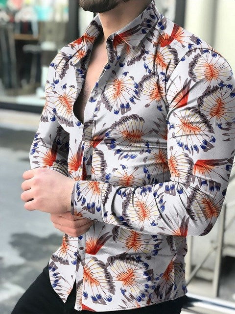 Men's printed floral shirt