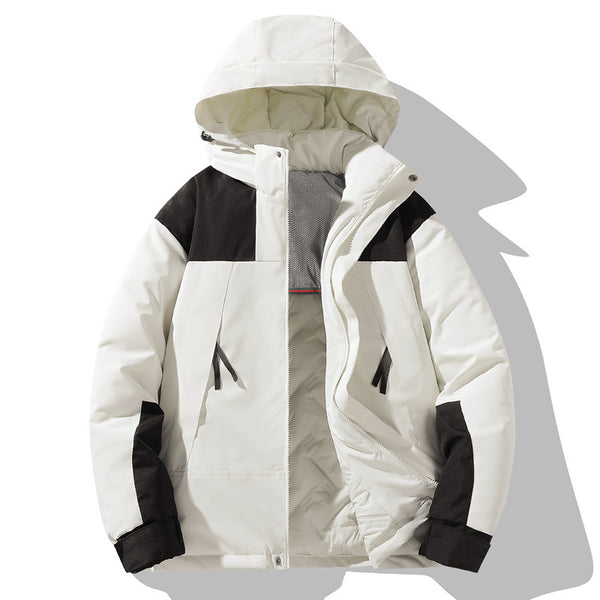 Thermal Windproof Waterproof Detachable Hat Cotton-padded Coat