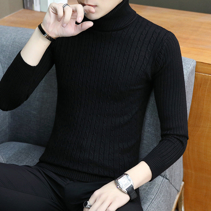 Slim-fit Sweater Men High Neck Bottoming Sweater