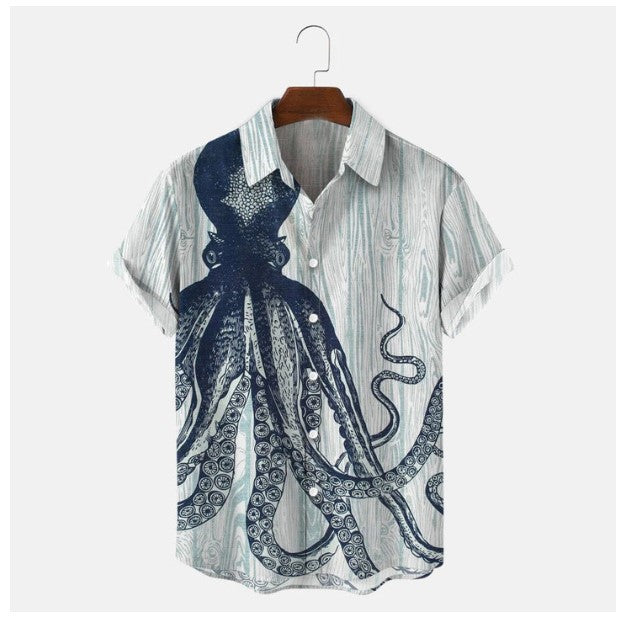 Men's Short-sleeved Summer Seaside Vacation shirt