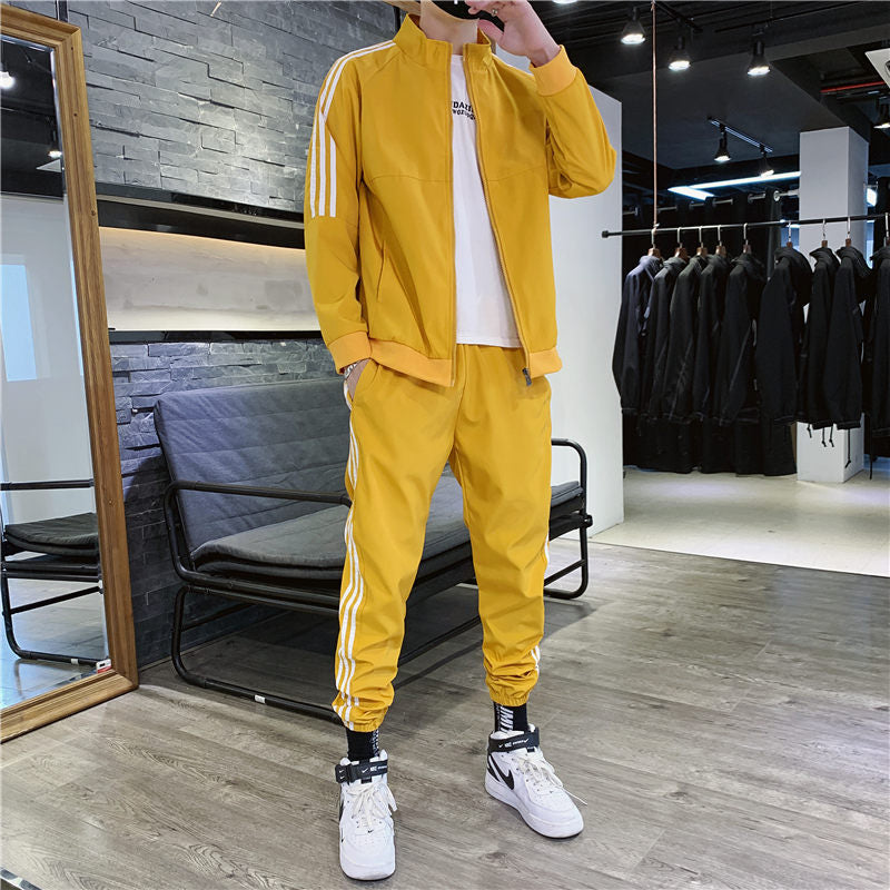 Patchwork Hip Hop Casual Men's Streetwear Set