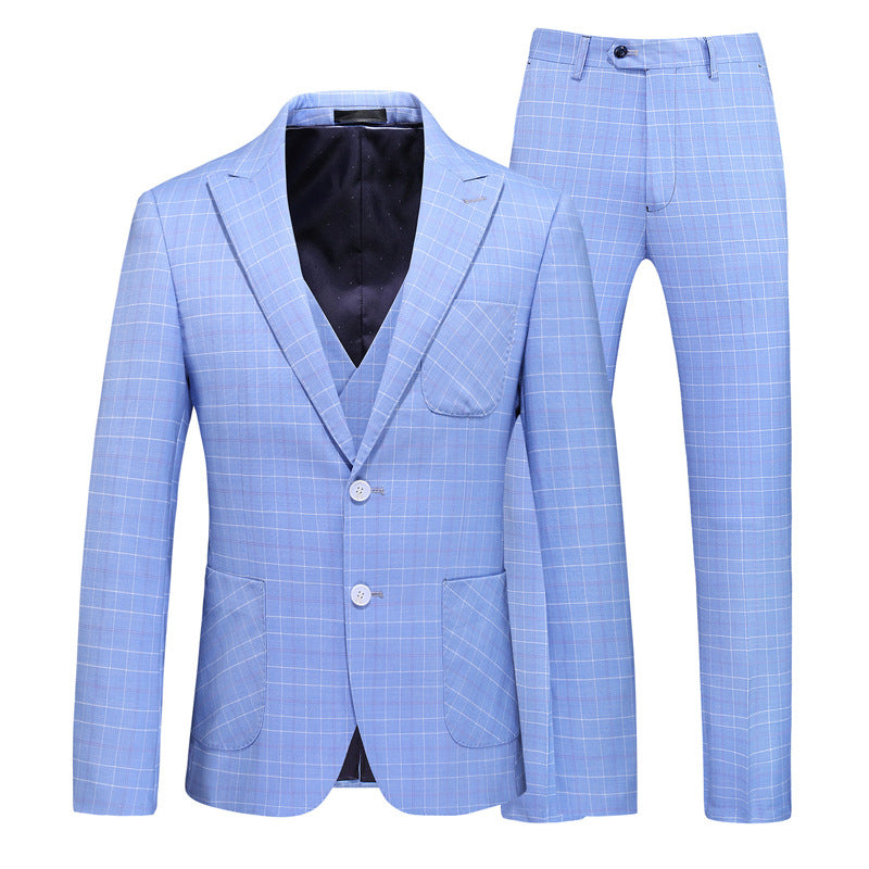 Men's Business Casual Suit Three-piece Wedding Dress suit for men