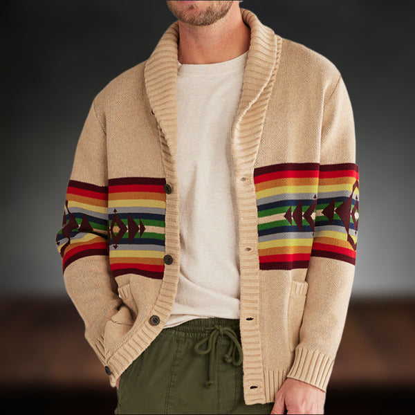 Lapel Thickening Cardigan Woolen Coat