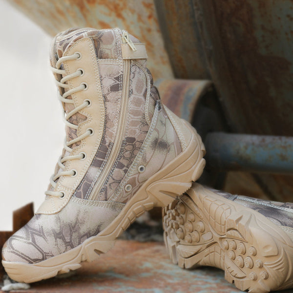 Python pattern desert tactical boots