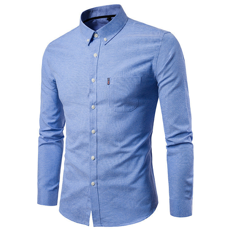 Men Slim Long Sleeve Dress Shirt