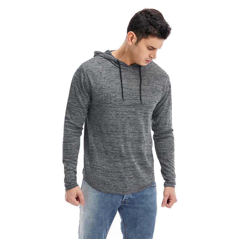 Autumn & Spring Pullover Elastic Hooded Men Sweatshirt