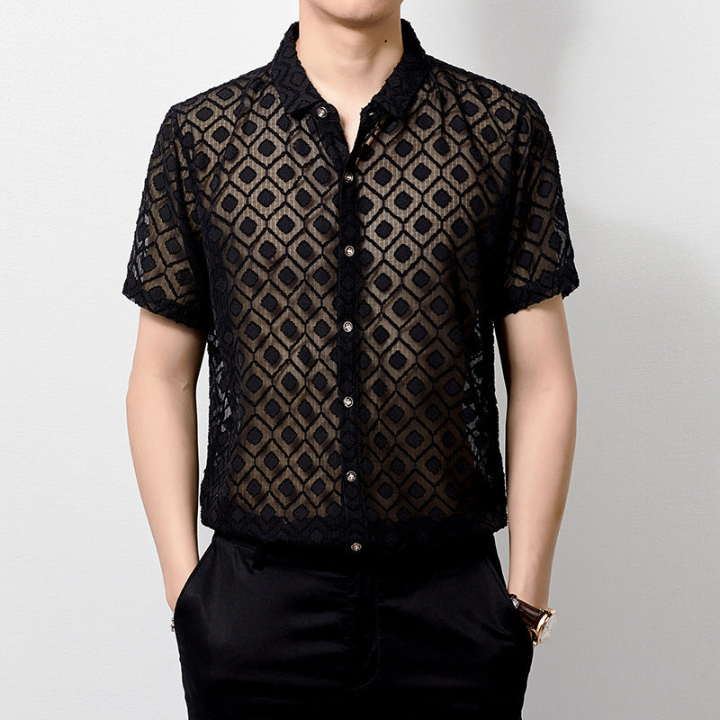 Mens Transparent shirt