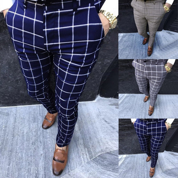 Men's Plaid business pant