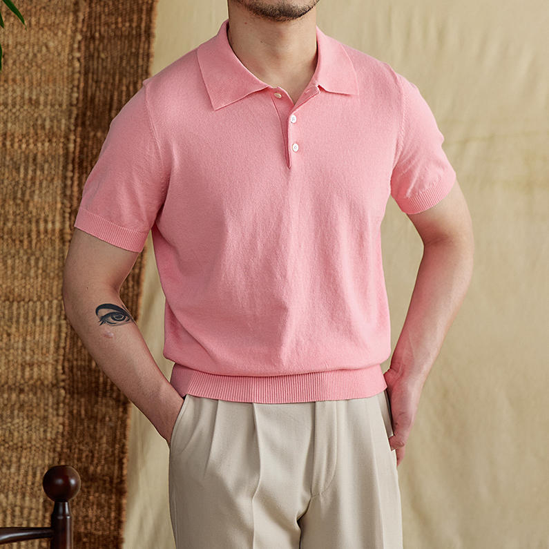 St. Tropez Knit Cotton Blend Polo Shirt