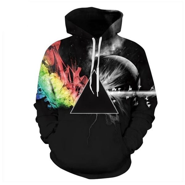 Sun Refraction 3D Printed Hoodies for men