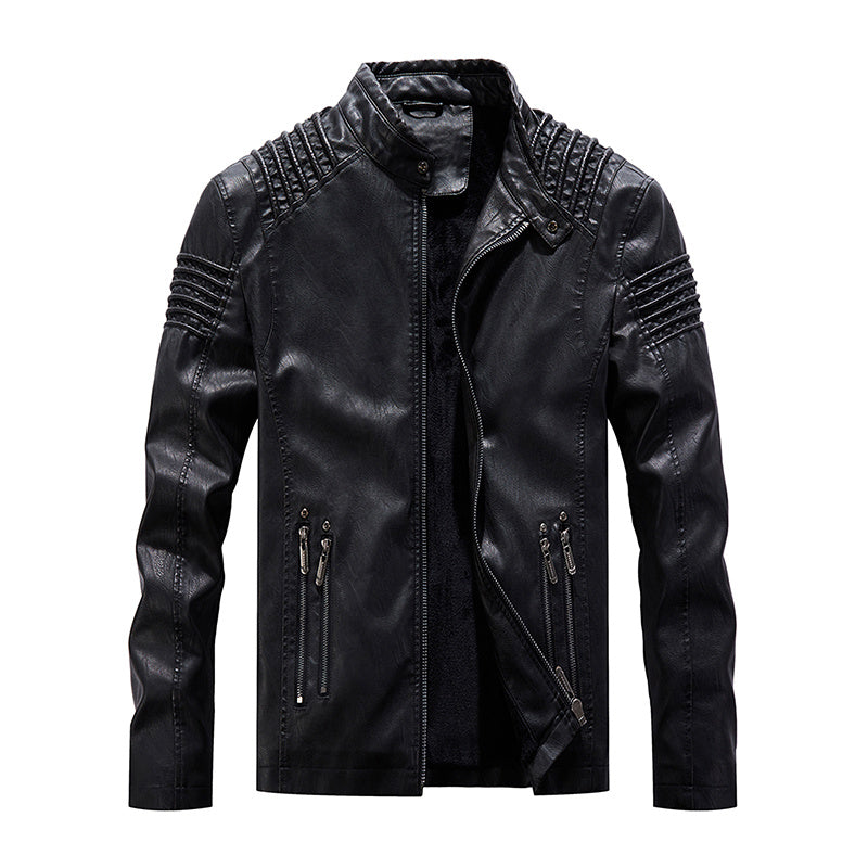 Winter And Autumn Motorcycle PU Warm Fashion Coat