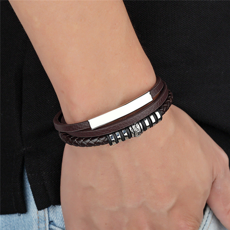 Hand Woven Leather Bracelet men