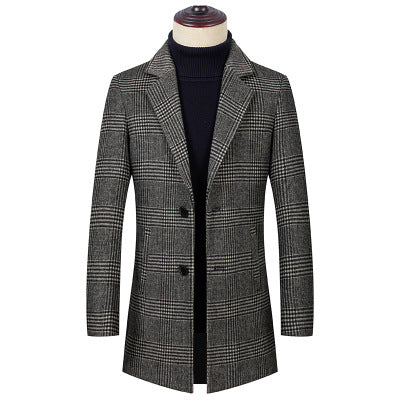 men's plaid trench coat