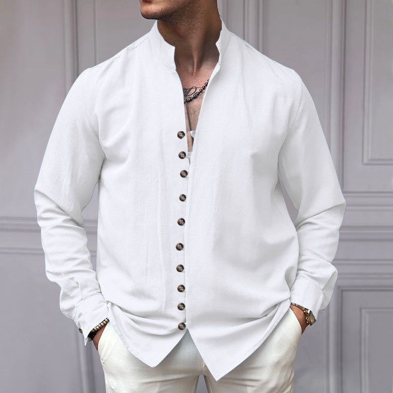 Men's Ethnic Linen Casual Loose Style Shirt