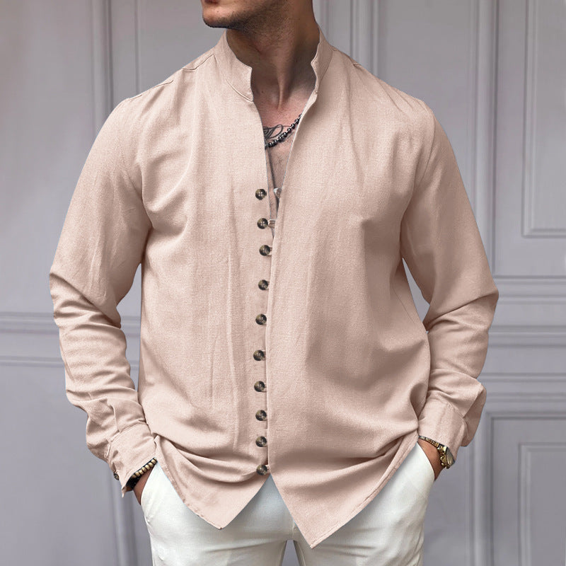 Men's Ethnic Linen Casual Loose Style Shirt