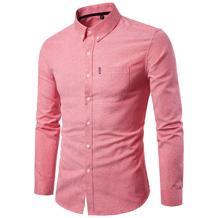 Men Slim Long Sleeve Dress Shirt