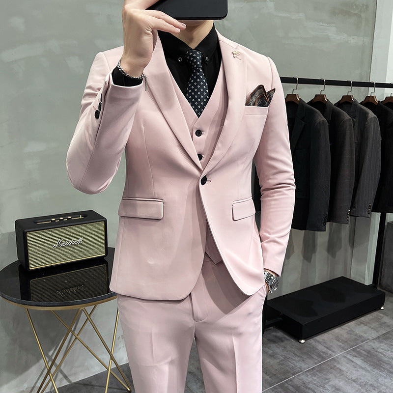 Men's Three-piece One Button Suit