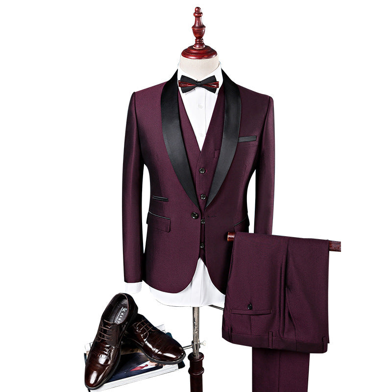 Conjunto de traje de 3 piezas para hombre, traje de esmoquin para novio de boda para hombre