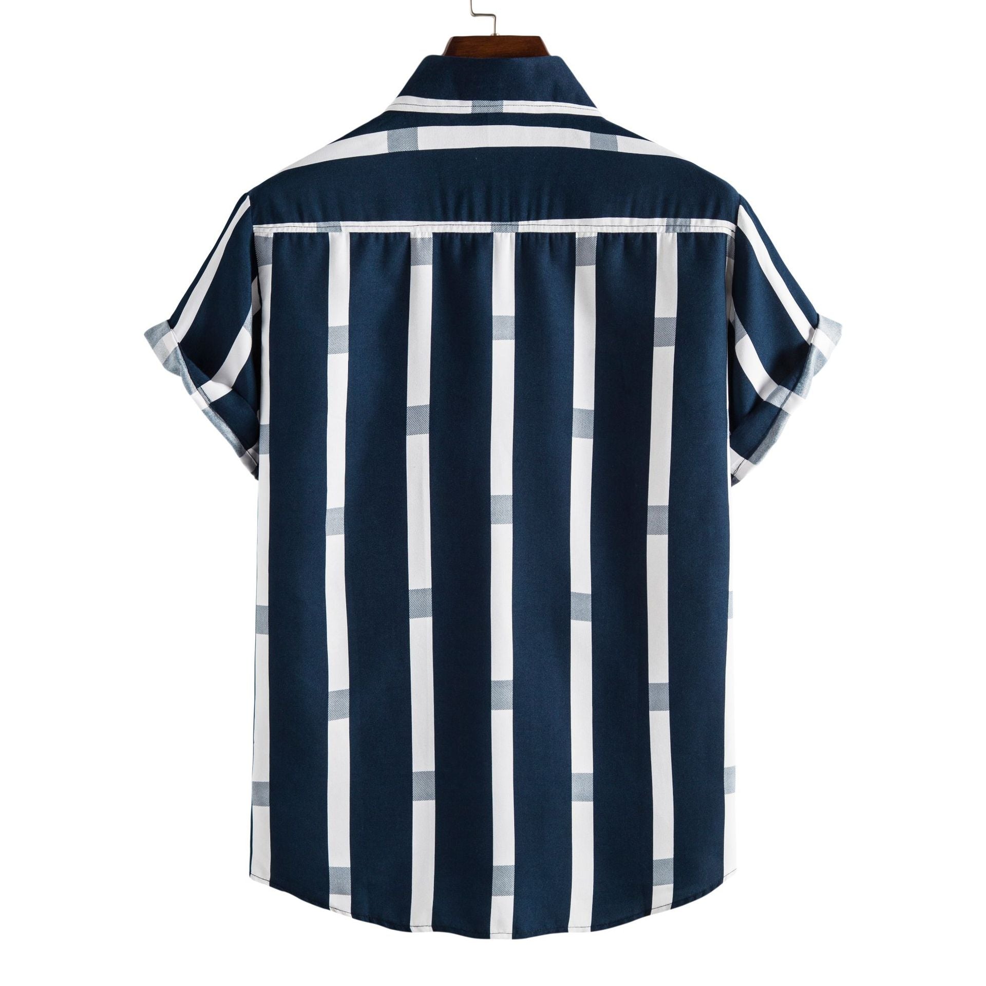 Striped Loose Plus Size Casual Men's Shirt