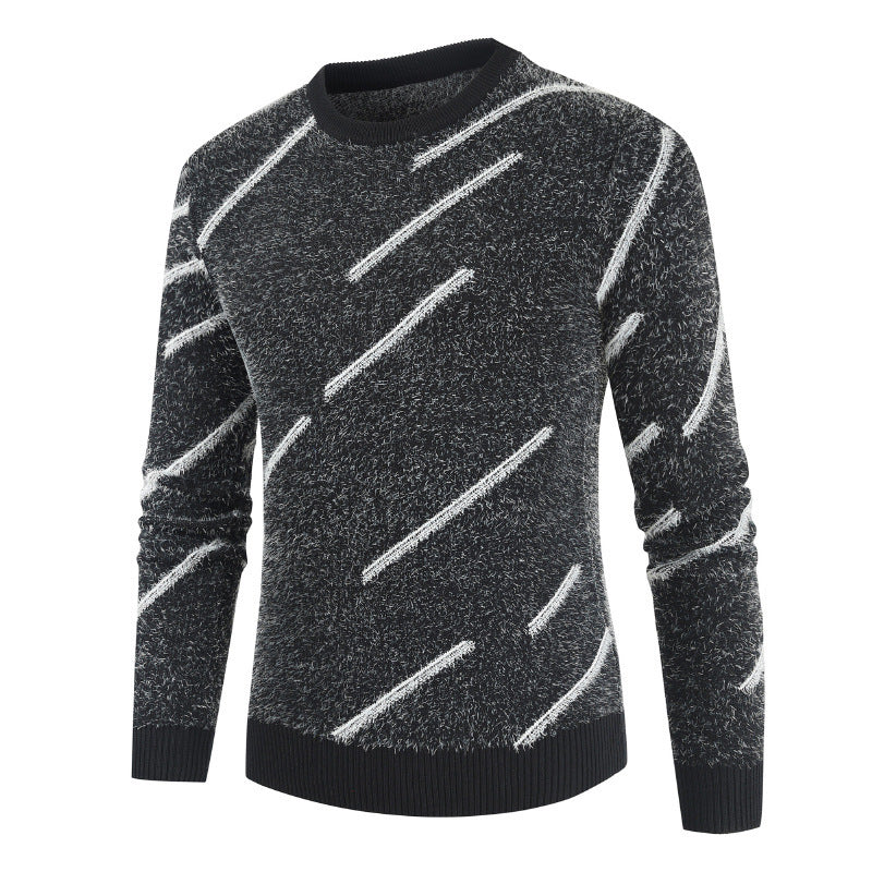 Maglione girocollo in mohair sottile per uomo