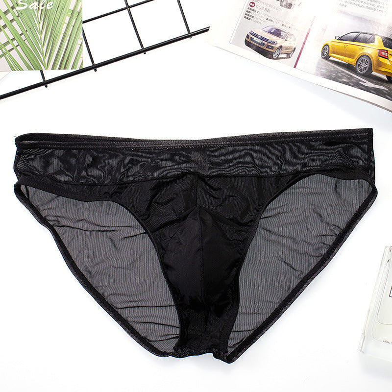 Men's Transparent Ultra-thin Ice Silk Quick-drying Briefs