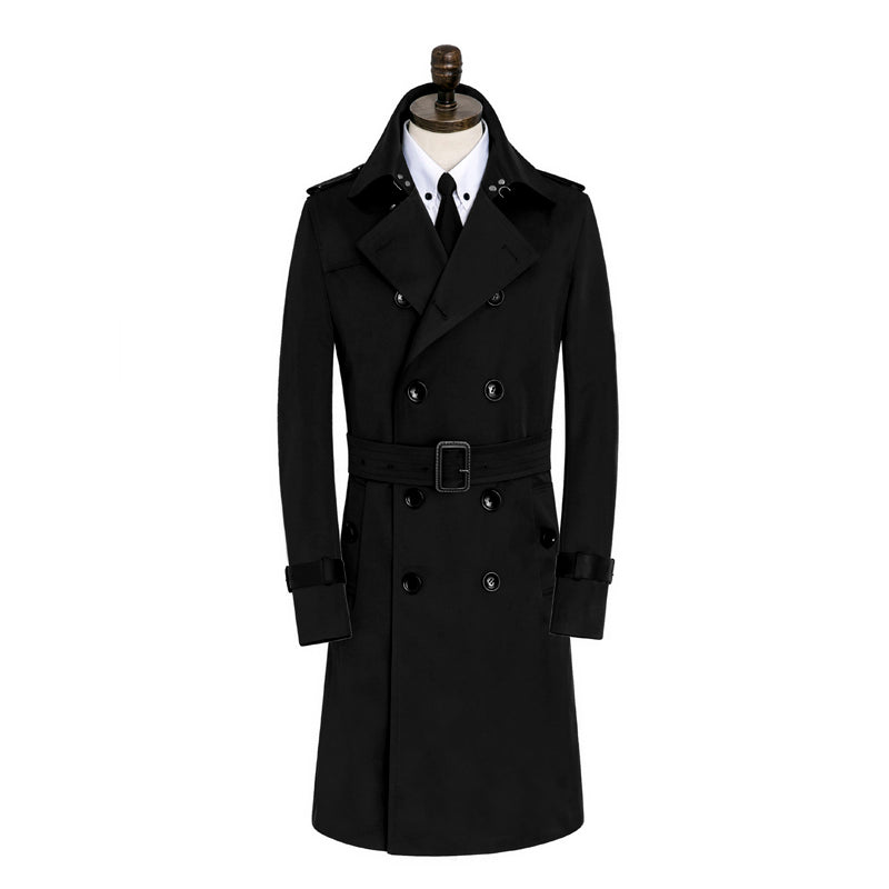 Waterproof Leisure Medium Length slim winter trench coat