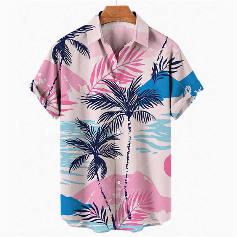 Men's Short-sleeved Summer Seaside Vacation shirt