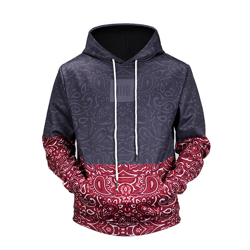 Slip Pocket Hooded Hip Hop Sweater Men