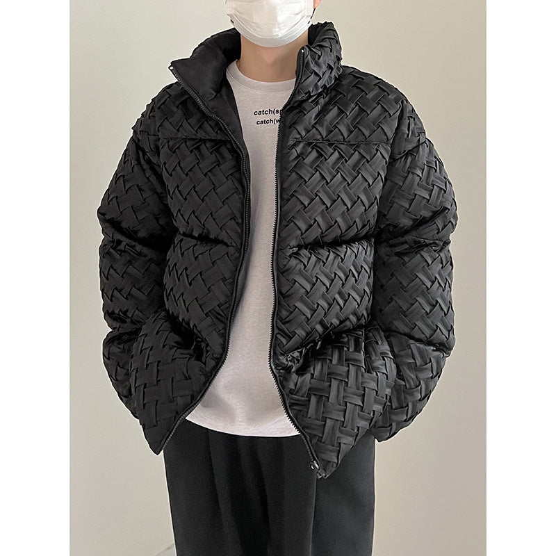 Weaving Stand-up Collar Cotton-padded jacket