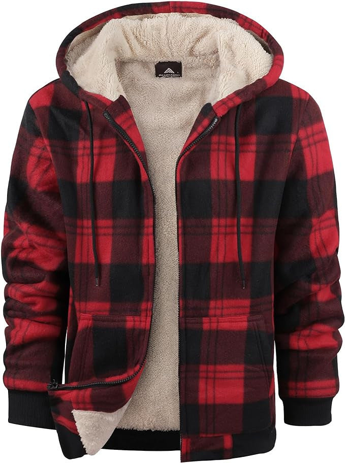 Thickened Cotton-padded Plaid Long Sleeve Loose jacket