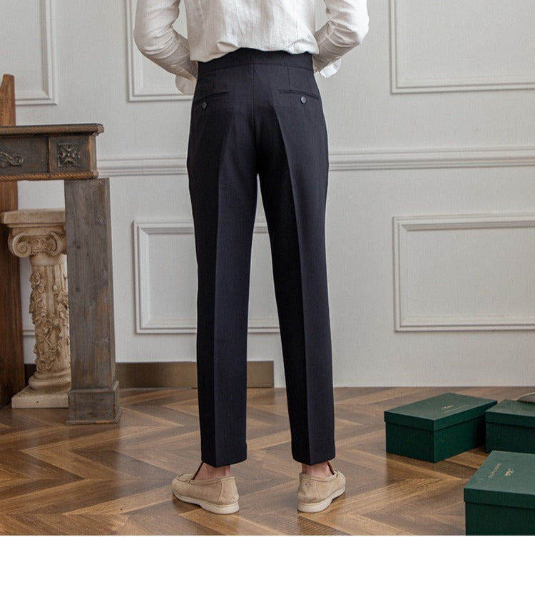 Buckle Straight Business Suit Pants