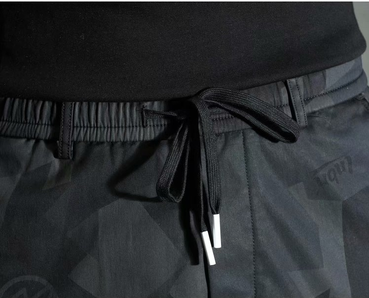Camouflage Casual Slim-fit Elastic Waist Bungee pants
