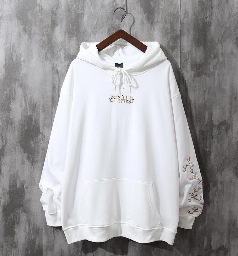 Embroidered Sweater couple's Hooded Plus Velvet