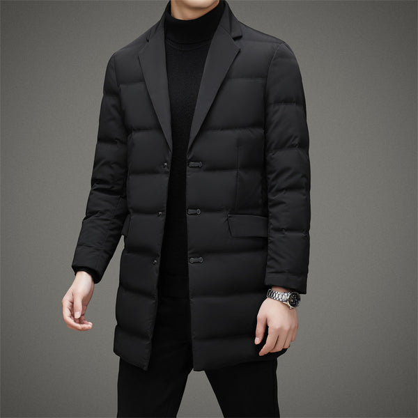 Men's Scarf Collar Cold-proof Down Jacket