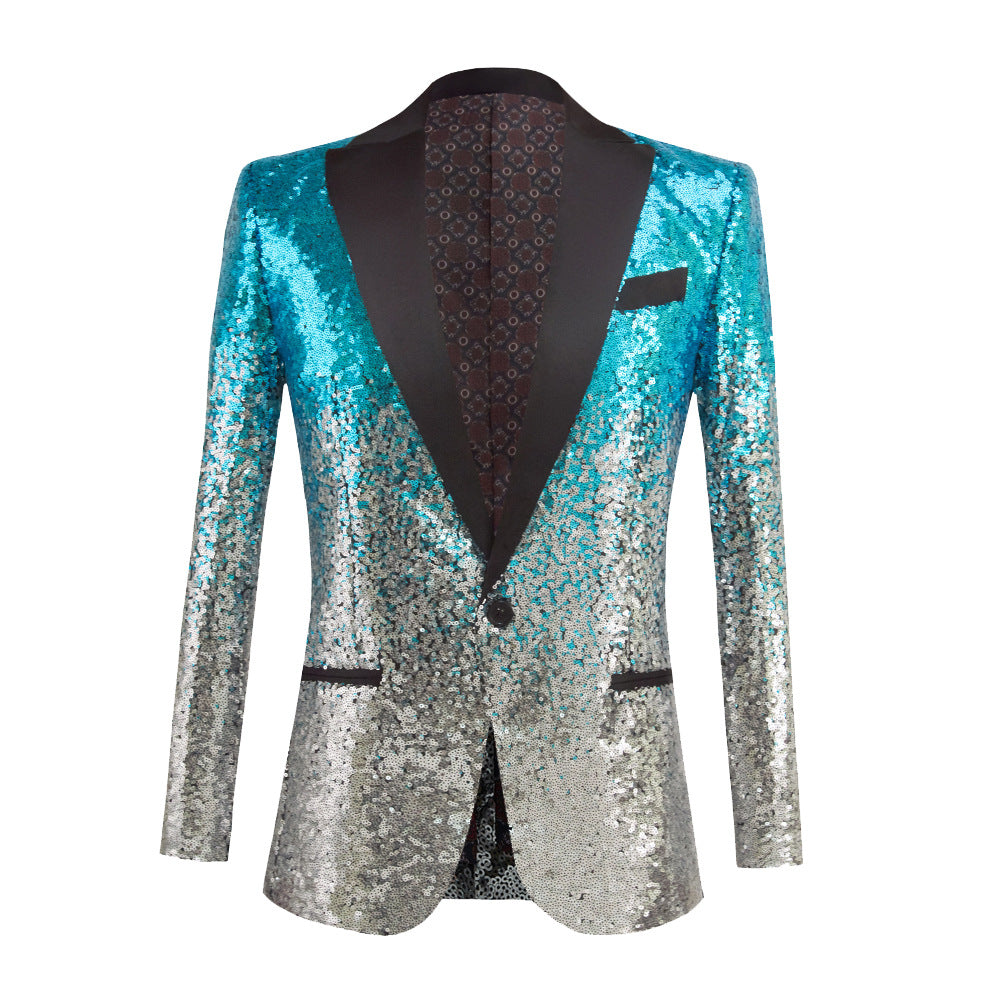 Men's Gradual Change Sequin Host suit