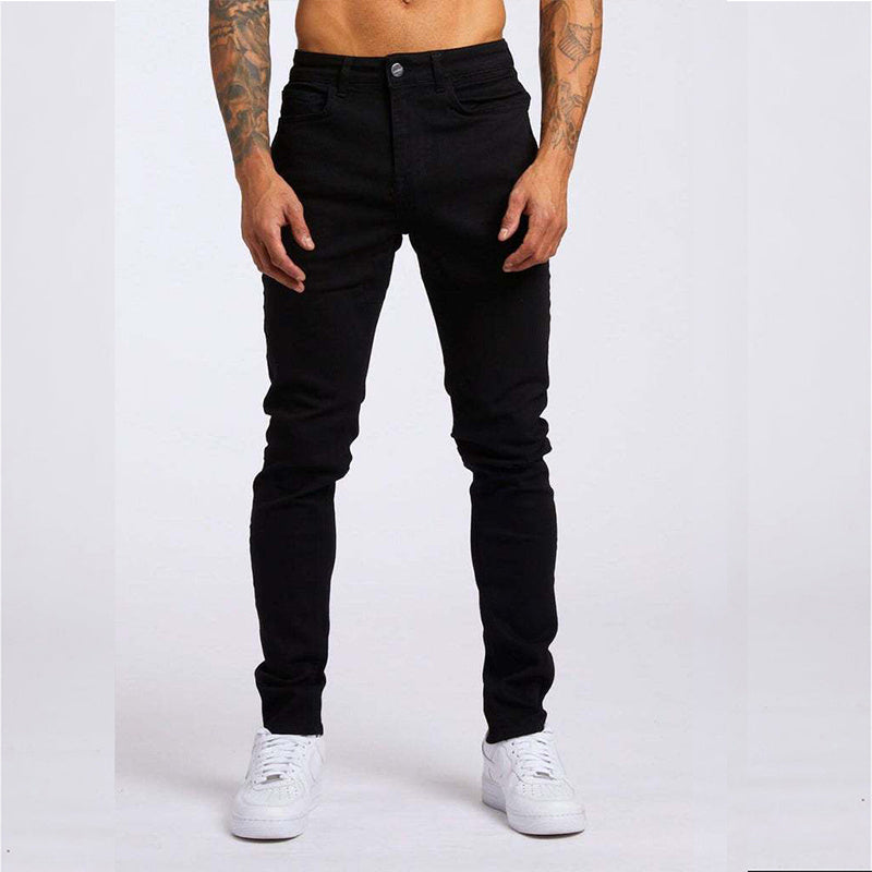 Men's Casual Slim Fit High Waist Jeans