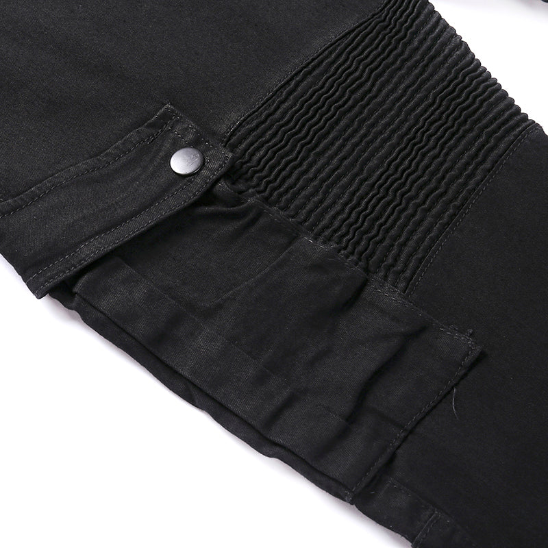 Men's casual black jeans